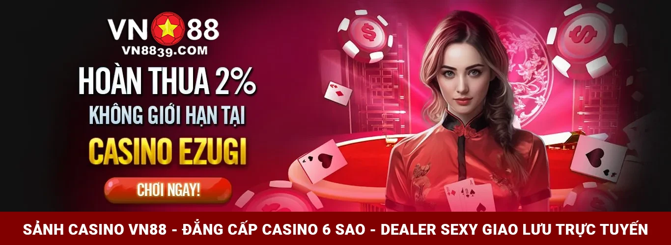 Banner sảnh Casino VN88