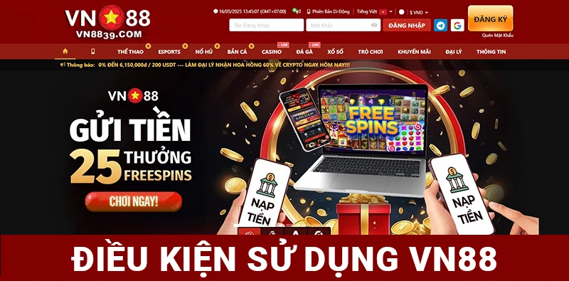 Điều khoản và Điều kiện sử dụng Nhà cái VN88