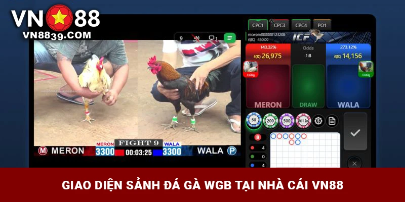 Giao diện sảnh WGB đá gà tại Nhà cái VN88