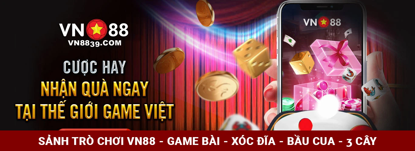 Sảnh trò chơi VN88 game bài - xóc đĩa - bầu cua- 3 cây